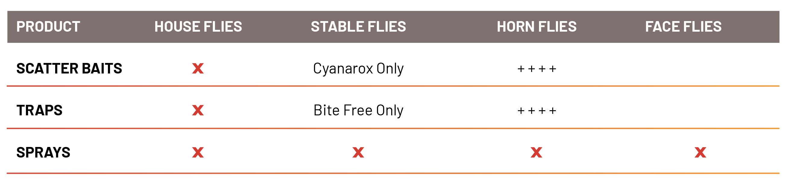 Products infographic